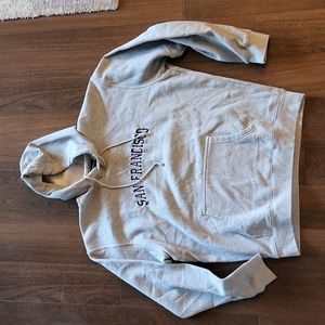 San Francisco Fleece Hoodie. Gray. Size L. Unisex